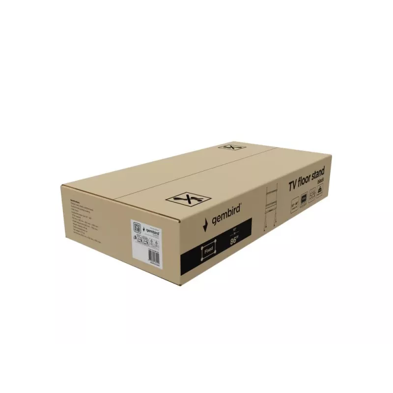 TV stiprinājums Gembird TVS-86F-02 2.18 m Melna 40 kg 55-86 collas