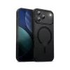 Crong Hybrid Frost MAG Cover Case ar MagSafe iPhone 17 Pro Max matēti melns
