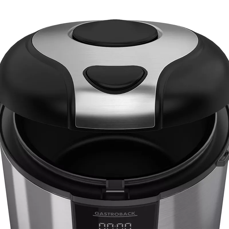 Rīsu vārāmais GASTROBACK Rice Control Low Carb & Steam, 3 L, 450 W, melns/nerūsējošais tērauds