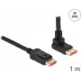 DisplayPort kabelis DeLOCK 87054 8K 60Hz 1m leņķveida