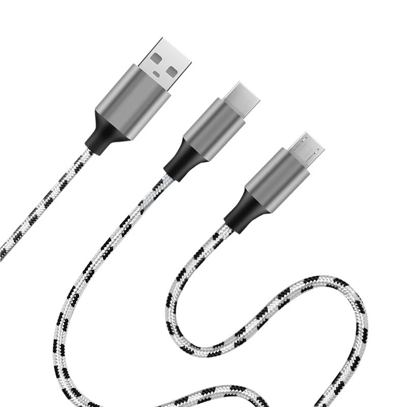 LogiLink CU0202 USB kabelis USB 2.0 1,2 m USB A USB C/Micro-USB A pelēks