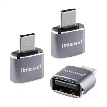 Intenso 3 gab. USB adapteris USB-A -> USB-C C480C Alumīnijs