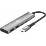 Goobay Slim 4-Port USB-Hub USB-C uz/USB-A 5 Gbit/s - Plug USB 3.2 (76563)