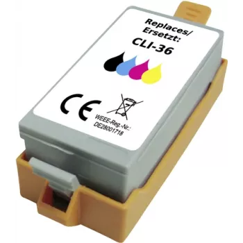 Renkforce tinte aizstāj Canon CLI-36 (1511B001) saderīga melna, ciāna, fuksīna, dzeltena RF-5705470 (RF-5705470)