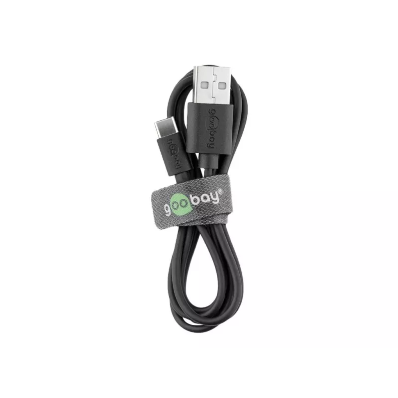 Goobay | USB-C uzlādes un sinhronizācijas kabelis (USB-A > USB-C) | 59124 | USB-C vīrišķais | USB 2.0 vīrišķais (A tips)