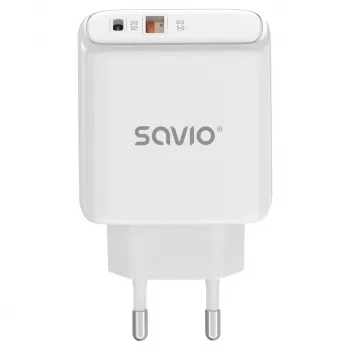 Savio LA-12 mobilās ierīces lādētājs Universāls Balts AC Ātrā uzlāde Iekštelpām
