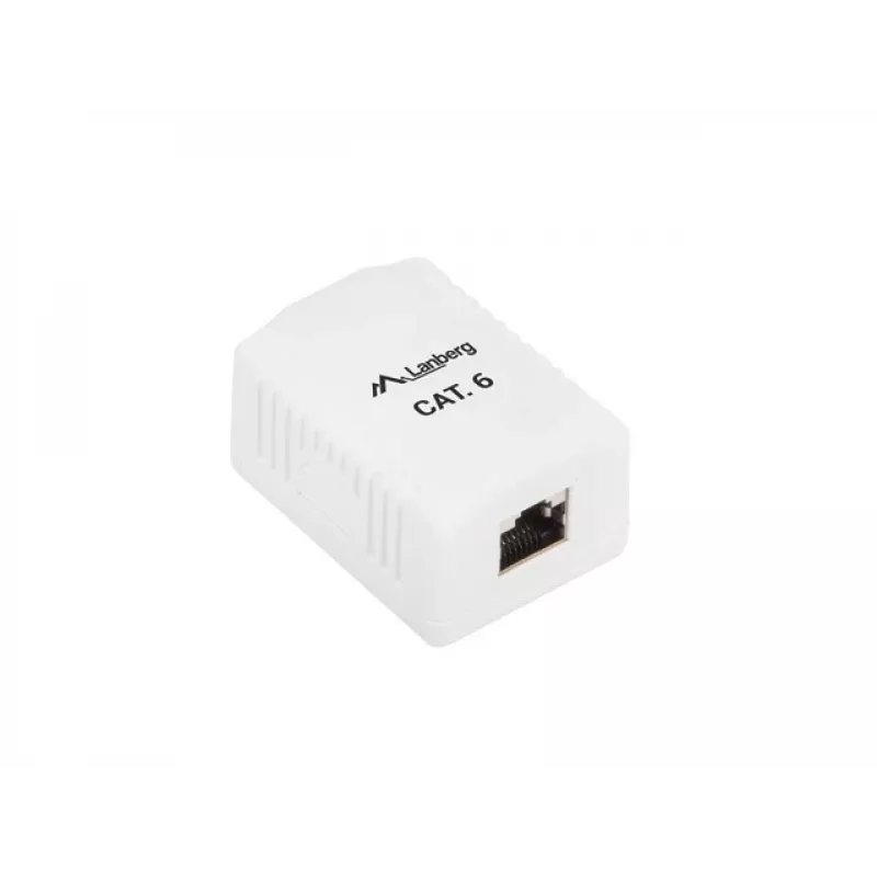 Virsmas kontaktligzdu bloks RJ-45 balts Lanberg OS6-0001-W