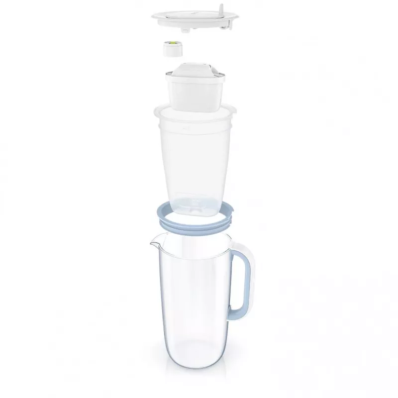 Ūdens filtrēšanas krūze BRITA Glas Kanne ONE ar 2 x MAXTRA+ PRO kasetnēm (modelis 126032)