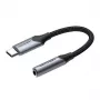 Audio adapteris Vention BGJHA USB-C vīrišķais uz 3,5 mm ligzdu sievišķais, 0,1 m kabelis