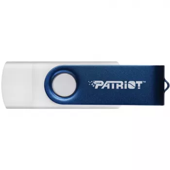 USB zibatmiņa PATRIOT Xporter X550 128GB, divu saskarņu USB-A un USB-C 3.2 Gen 1, zila/balta