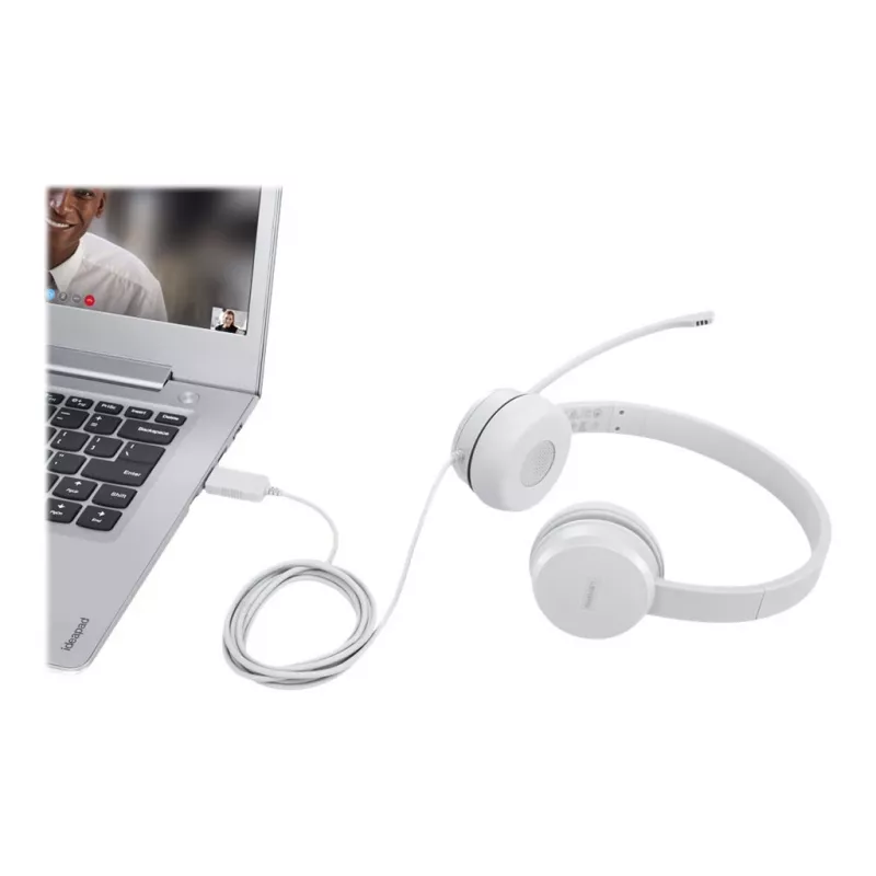 Lenovo GXD1E71385 austiņas/headset ar vadu Plaukstas locītava Zvani/Mūzika USB Type-A Pelēks
