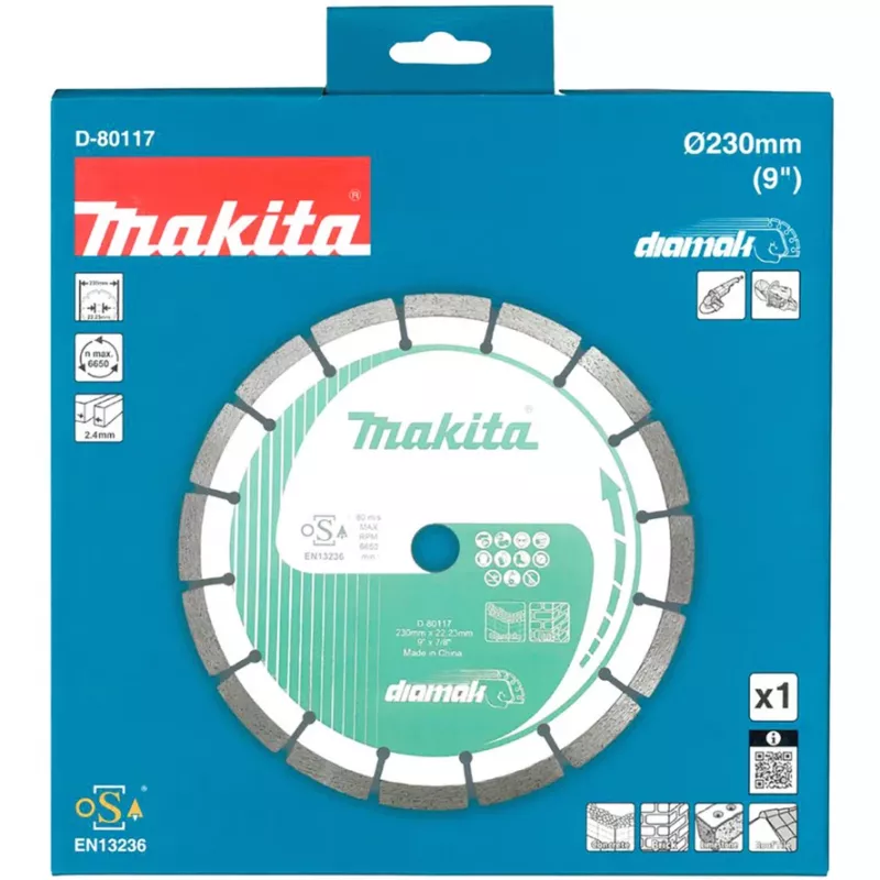 Dimanta asmens Makita D-80117 griešanai, 230x22,23 mm