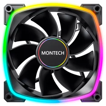 MONTECH RX140 PWM 140mm ARGB reverso lāpstiņu korpusa ventilators - Melns
