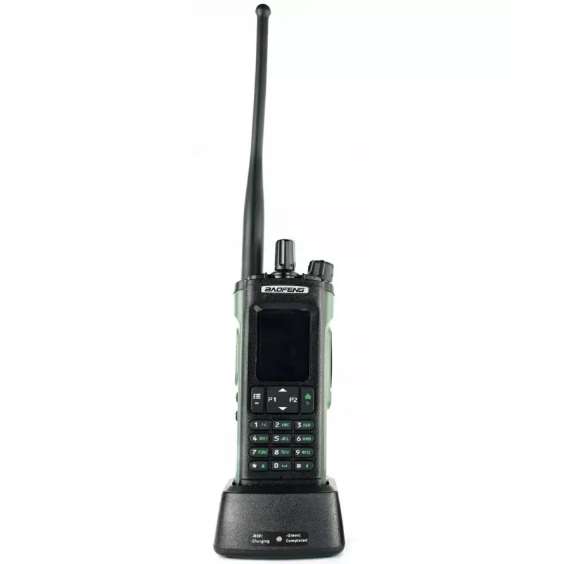 Rokas radioiekārta Baofeng DM-32E — VHF 144–146 MHz, UHF 430–440 MHz, GAISA JOSLAS uztvērējs 108–136 MHz, 2200 mAh, DMR/FM, GPS+APRS