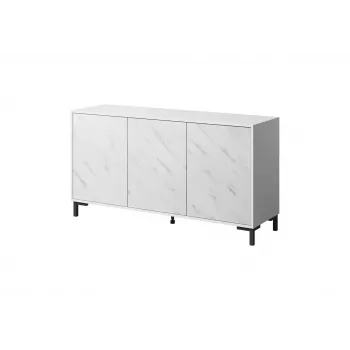 MARMO 3D kumode 150x45x80.5 cm balts matēts/marble balts