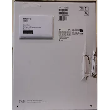 Zemfrekvenču skaļrunis Sony SA-SW5 300W bezvadu, 2 Ω, pārnēsājams, melns — HT-A9 / A7000 sistēmām (bojāts iepakojums)