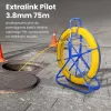 Extralink Rodder 3.8mm 75m | Kabeļu vilkšanas stiekls | Stikla šķiedras FRP, diametrs 3.8 mm, garums 75 m, dzeltens