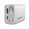 CANYON lādētājs OnCharge 65RC ar iebūvētu USB-C kabeli 65W, 1x PD, 1x QC, ES spraudnis, balts
