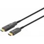 Manhattan HDMI uz Micro HDMI plenuma kabelis, 4K@60Hz (Premium High Speed), 100m, aktīvs, noņemams HDMI vīrišķais (A tips), vīrišķais-uz-vīrišķo, melns, zeltīti kontakti, mūža garantija