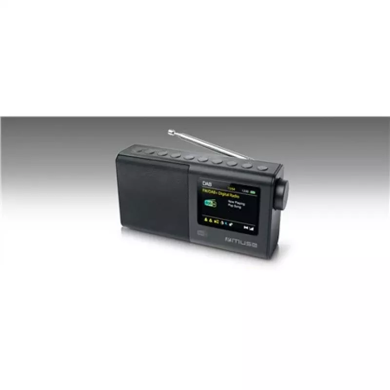 Pārnēsājams radio muse M-117 DB — DAB/DAB+/FM, 3W RMS, 2.8 collu TFT, ārējā antena, 3,5 mm ligzda, 0,3 kg, melns