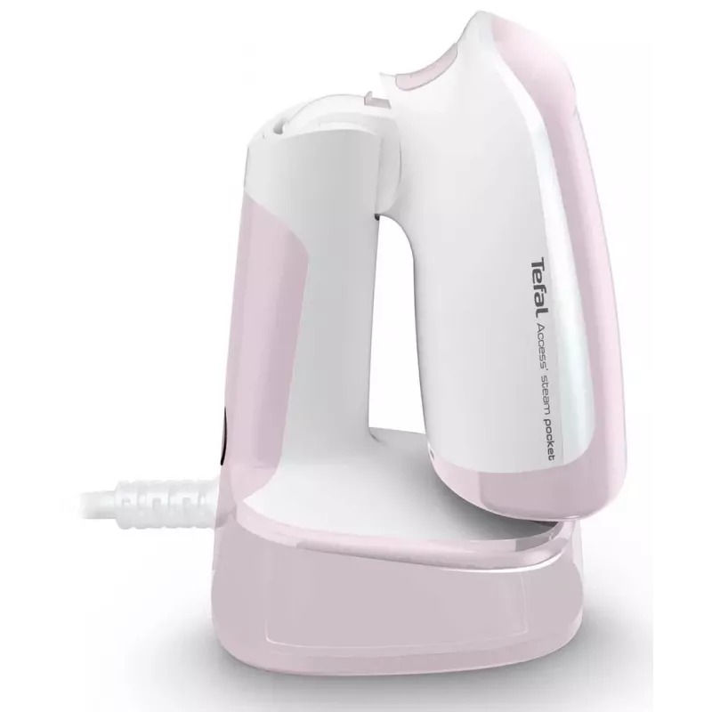 Rokas apģērbu tvaikonis Tefal DT3050, 1300 W, 20 g/min tvaika, 0,12 L tvertne, 2,6 m vads, rozā