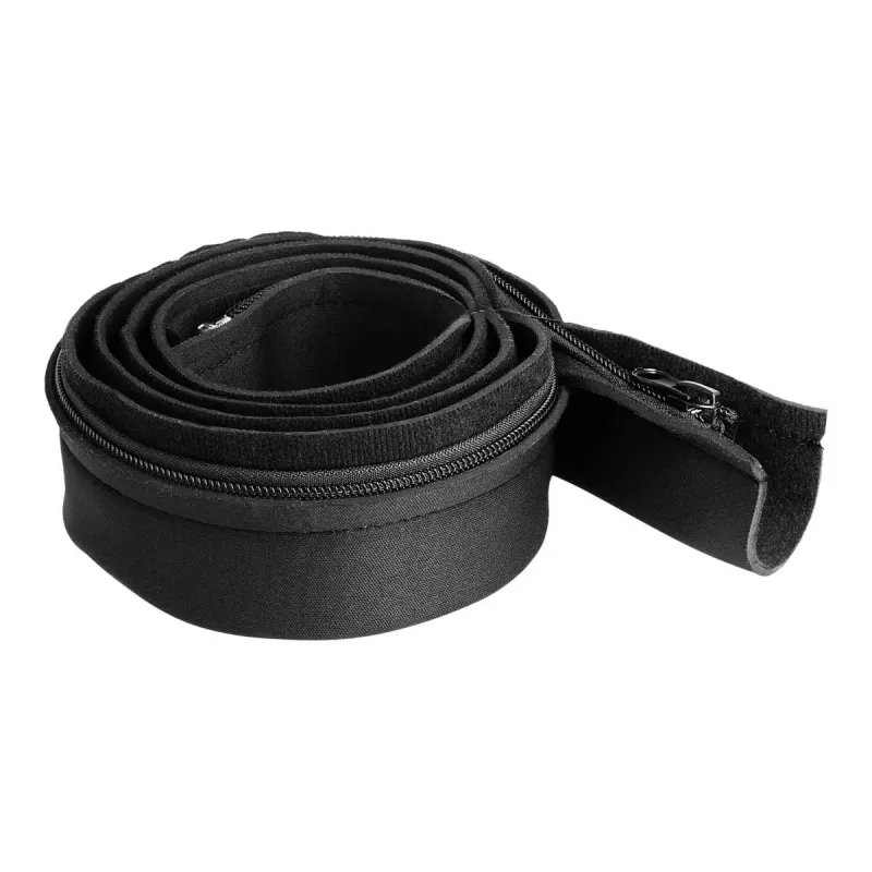 DeLOCK kabeļu apvalks, neoprēna, elastīgs, ar rāvējslēdzēju, 1,5 m x 100 mm, melns