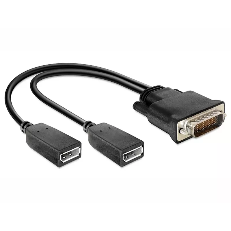 Video kabeļa adapteris DeLOCK 65354 DMS uz 2 x DisplayPort melns