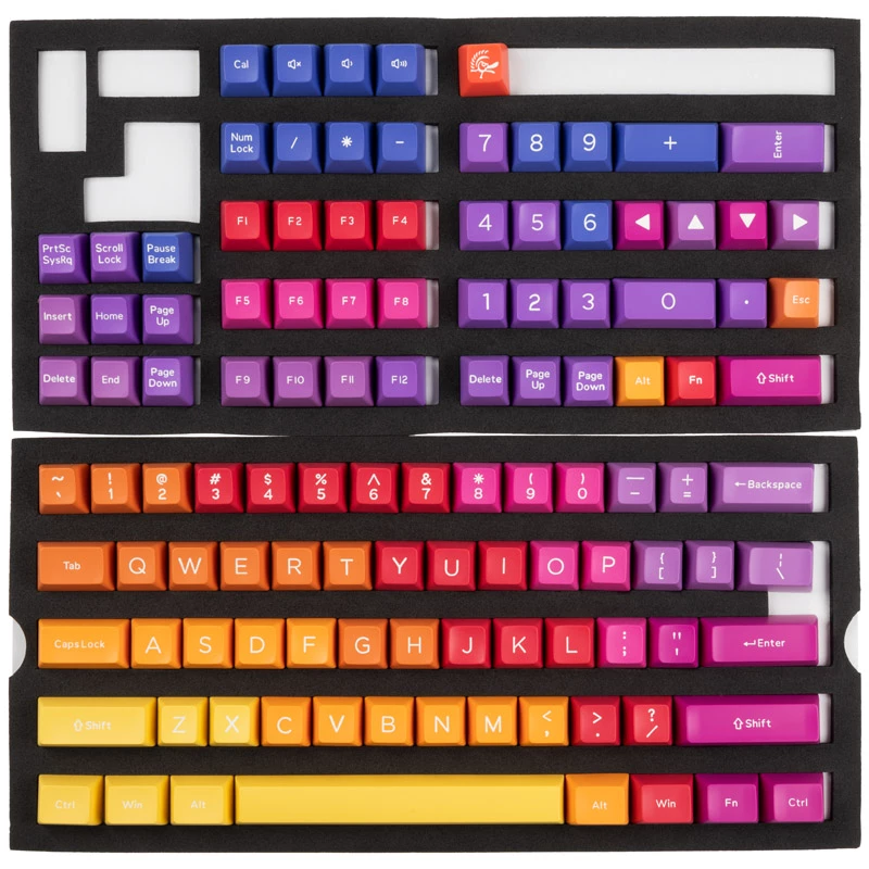 Tastatūras taustiņu vāciņš Ducky Afterglow DKSA108-USADZZWSG daudzkrāsains ABS
