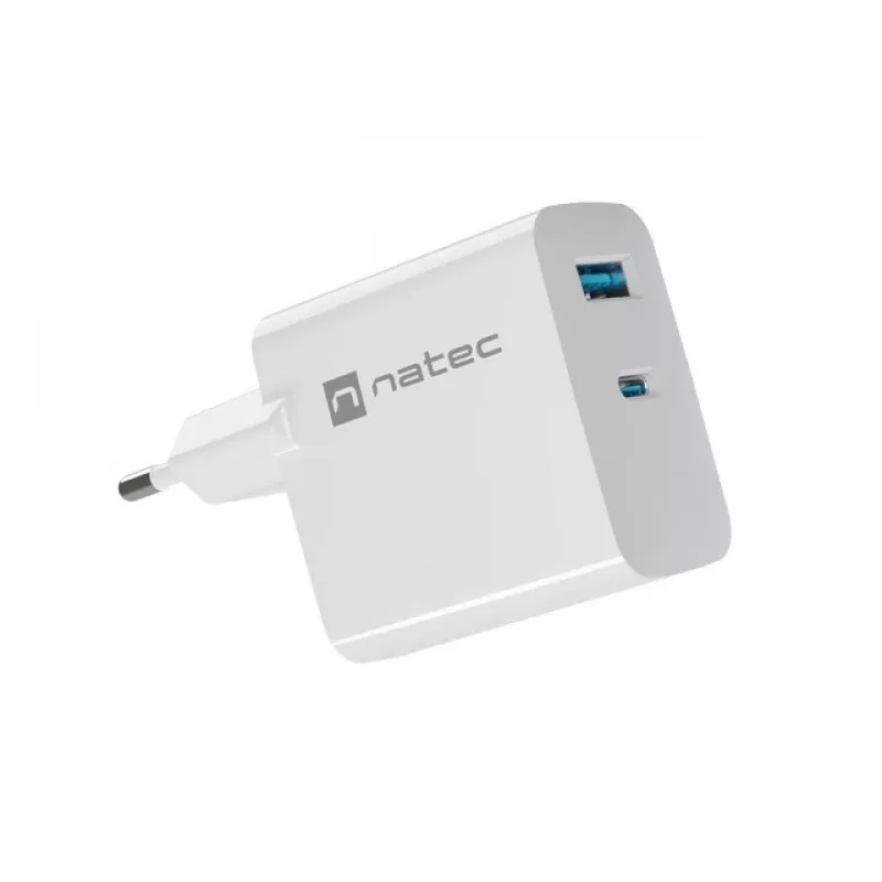 NATEC NUC-2144 mobilo ierīču lādētājs universāls balts AC ātrā uzlāde iekštelpām
