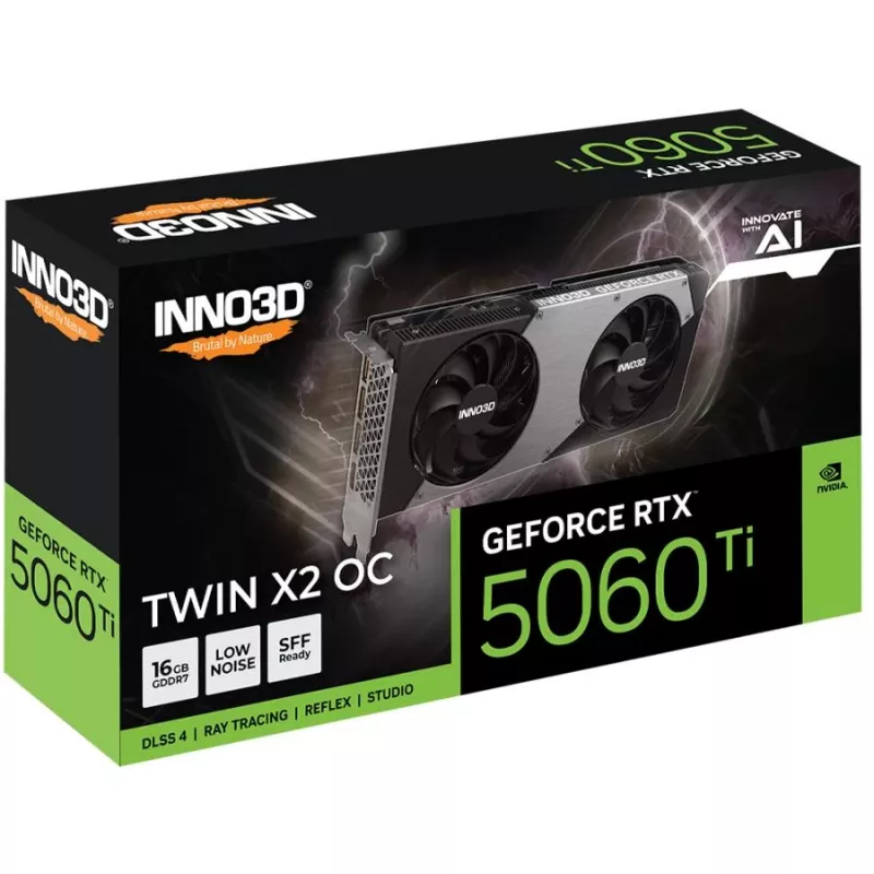 INNO3D GeForce RTX 5060 Ti TWIN X2 OC 16GB GDDR7 grafikas karte
