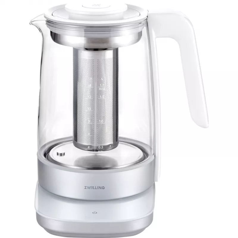 Elektriskā tējkanna ZWILLING 1,7 L 1850 W, stikla korpuss, balta