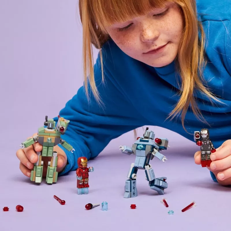 LEGO Marvel Super Heroes Iron Man War Machine konstrukcijas rotaļlietu komplekts 76320, 204 detaļas, 2 minifigūras, 100 mm augstums