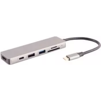 Klēpjdatora dokstacija S/CONN 14-05027 USB 3.2 Gen 1 Type-C pelēka