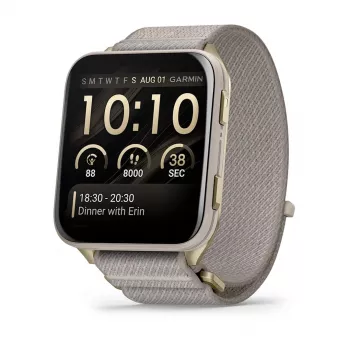 Viedpulkstenis GARMIN Venu X1 — 5,08 cm (2 collu) AMOLED 448×486 pikseļi, skārienekrāns, Wi‑Fi, GPS, neilona siksniņa, 34 g