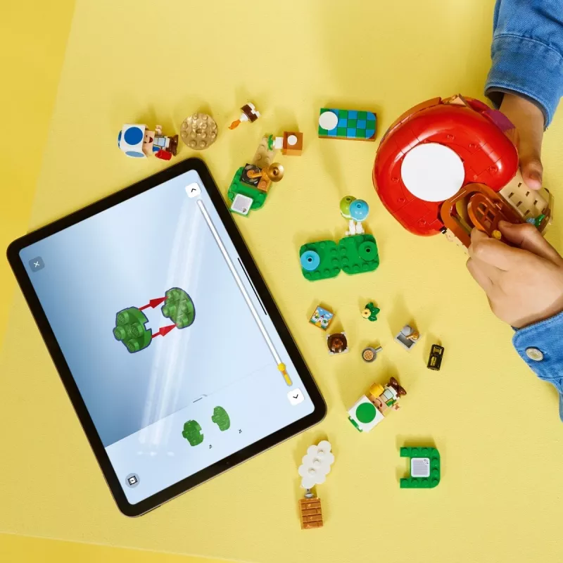 Konstrukciju rotaļlieta LEGO Super Mario Ballīte Krupja mājā komplekts 72041 ar interaktīvām spēles funkcijām