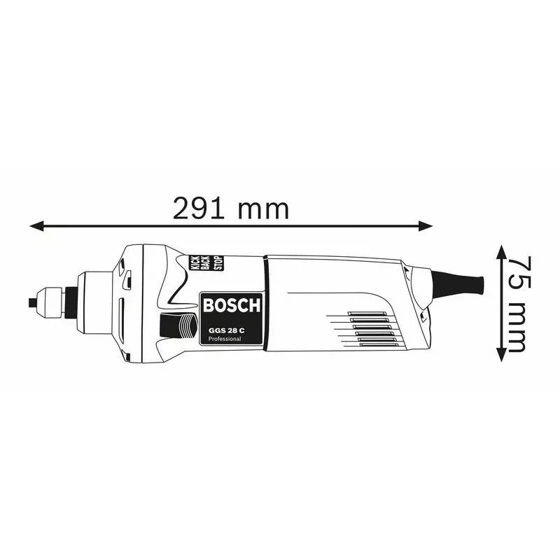 Bosch 0 601 220 000 matricas/taisnā slīpmašīna 28000 RPM 650 W