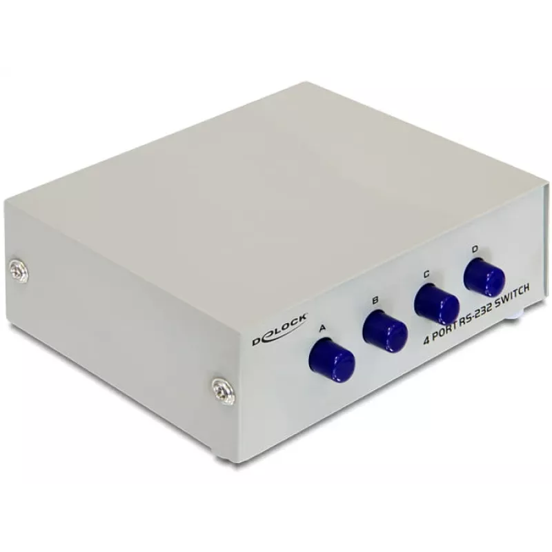 DeLOCK 87589 4 portu RS-232 manuāls seriālais slēdzis