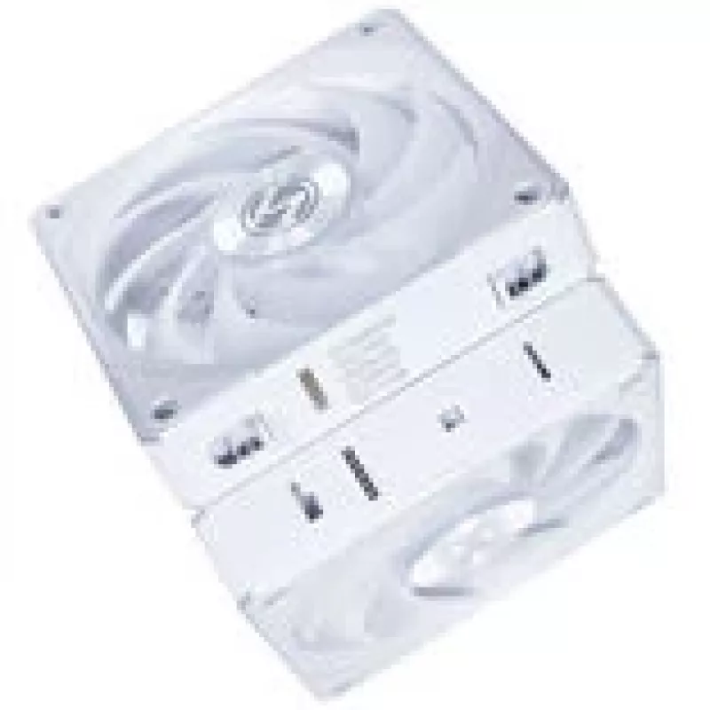 120mm Lian Li UNI FAN 12CL1W3W balts bezvadu korpusa ventilators — 120mm, saderīgs ar PWM centrmezglu, modulārs