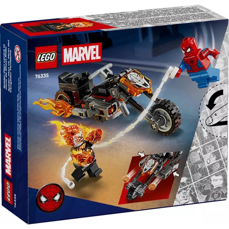 LEGO MARVEL 76335 Zirnekļcilvēks pret Spoku Braucēja motociklu