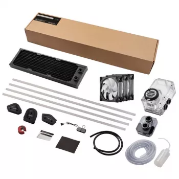 Phanteks EZ-Fit 360 D30-Kit šķidruma dzesēšanas komplekts 12 cm Melns caurspīdīgs