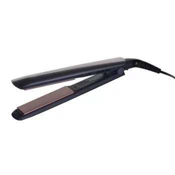 Taisnotājs Remington S8598 Warm Melns pelēka — keramikas plāksnes 11 cm, 5 siltuma līmeņi, 160–230 °C, 3 m vads, pārnēsāšanas maciņš