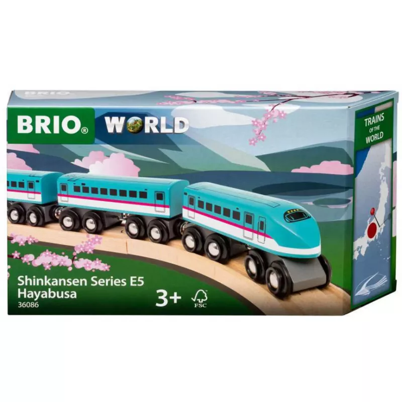 Rotaļlietu vilciens Ravensburger BRIO World Trains of the World Shinkansen E5 Hayabusa