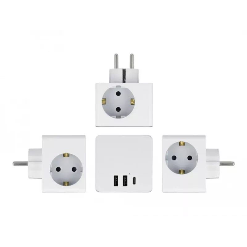 Strāvas adaptera spraudnis Type F DeLOCK 11496 2 USB porti 5V 2.4A 3A