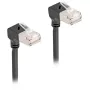 DeLOCK RJ45 tīkla kabelis Cat.6A S/FTP plāns 90° uz leju 2 m melns