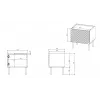 Naktsgaldiņu komplekts cama meble ONDA 2 gab. 50×40×A54 cm, zaļš, MDF/skaidu plātne, 16 mm rāmis