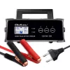 Baterijas lādētājs QOLTEC 52514 — 12V/24V, 25A, AGM/GEL/SLA baterijām ar LCD displeju