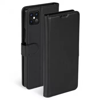 Maciņš tālrunim Krusell Apple iPhone 12 Pro Max — melns, vāciņš ar kartes kabatu