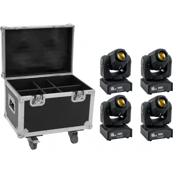 LED prožektoru komplekts EUROLITE TMH-17 4x ar riteņu kasti