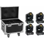LED prožektoru komplekts EUROLITE TMH-17 4x ar riteņu kasti