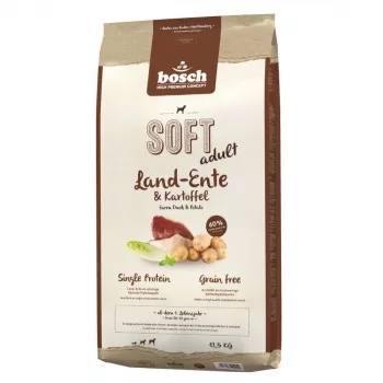 Sausā suņu barība Bosch SOFT Adult Farm Duck & Potato 12.5 kg — bez graudiem, 22% olbaltumvielu, 12.5% tauku